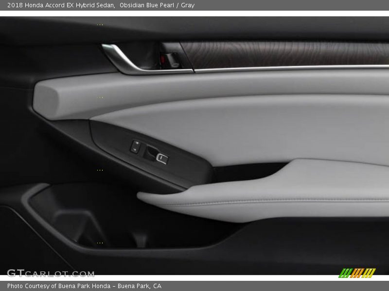 Obsidian Blue Pearl / Gray 2018 Honda Accord EX Hybrid Sedan