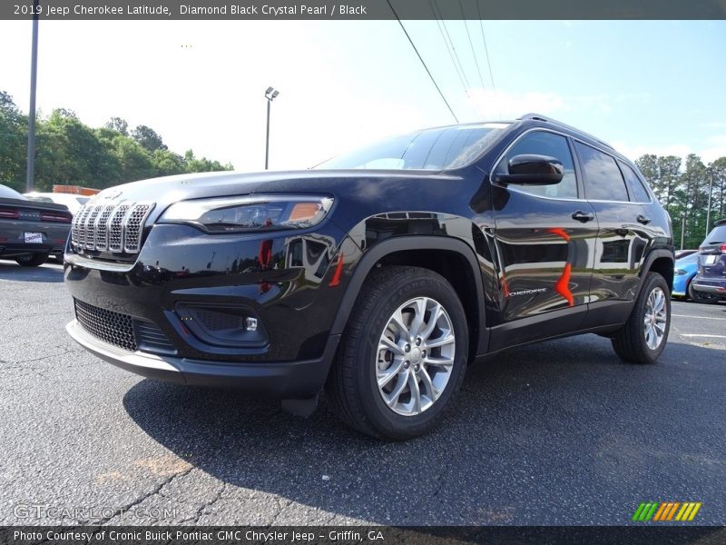 Diamond Black Crystal Pearl / Black 2019 Jeep Cherokee Latitude