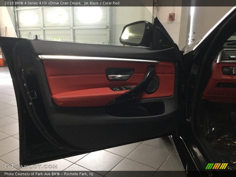 Jet Black / Coral Red 2018 BMW 4 Series 430i xDrive Gran Coupe