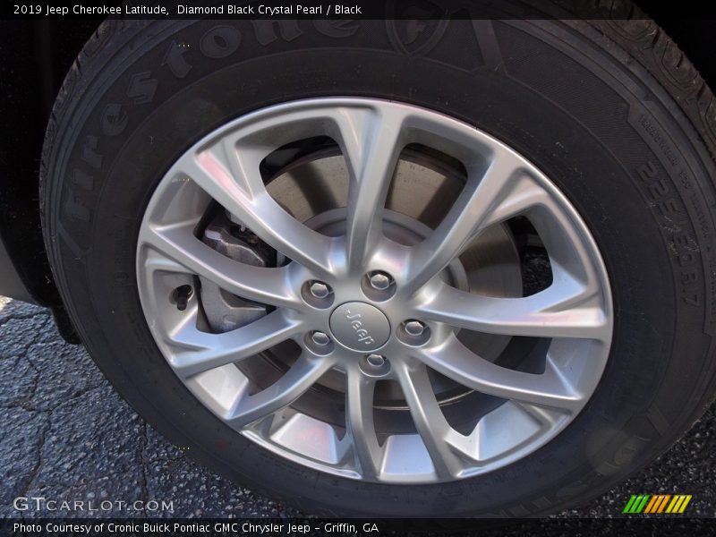 Diamond Black Crystal Pearl / Black 2019 Jeep Cherokee Latitude