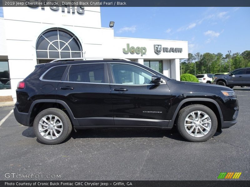 Diamond Black Crystal Pearl / Black 2019 Jeep Cherokee Latitude