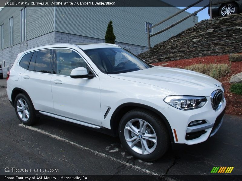 Alpine White / Canberra Beige/Black 2018 BMW X3 xDrive30i