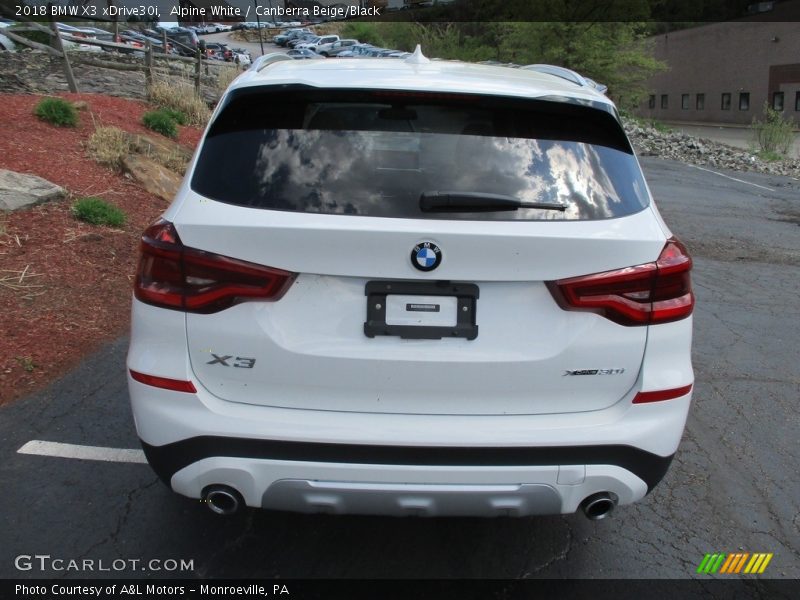 Alpine White / Canberra Beige/Black 2018 BMW X3 xDrive30i