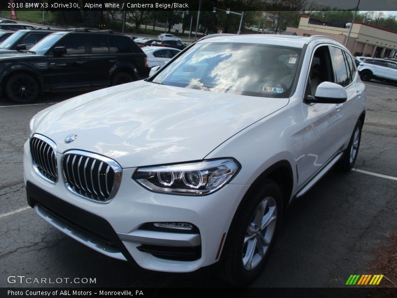 Alpine White / Canberra Beige/Black 2018 BMW X3 xDrive30i