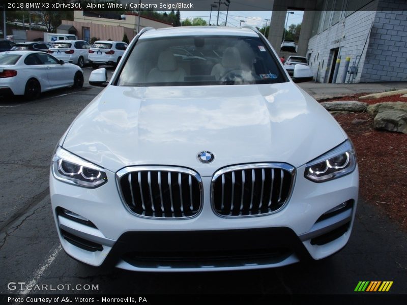 Alpine White / Canberra Beige/Black 2018 BMW X3 xDrive30i