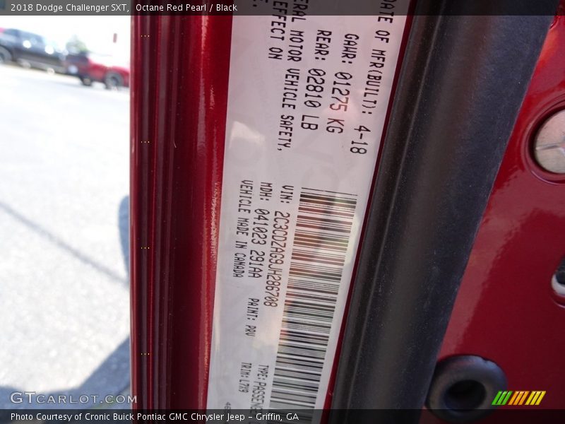 Octane Red Pearl / Black 2018 Dodge Challenger SXT
