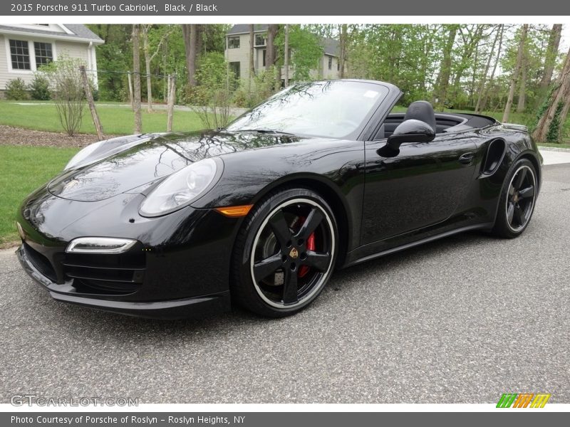 Black / Black 2015 Porsche 911 Turbo Cabriolet