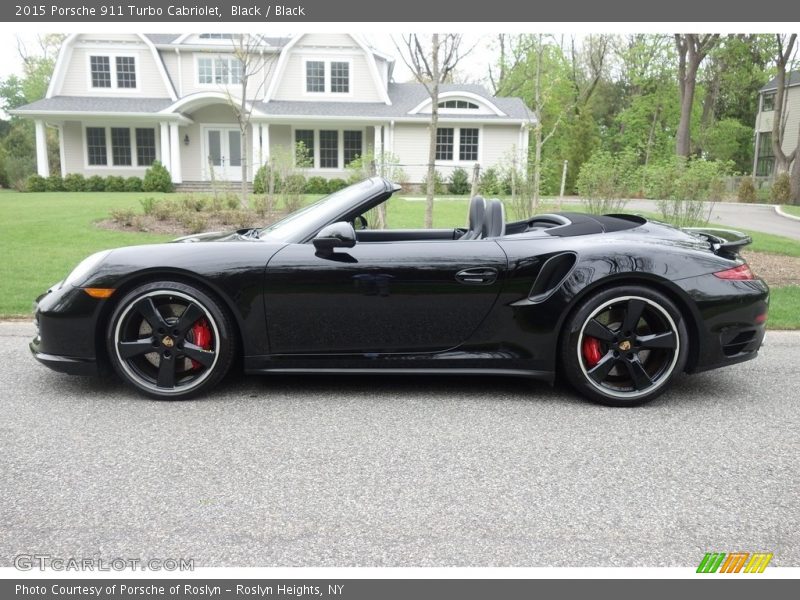 Black / Black 2015 Porsche 911 Turbo Cabriolet