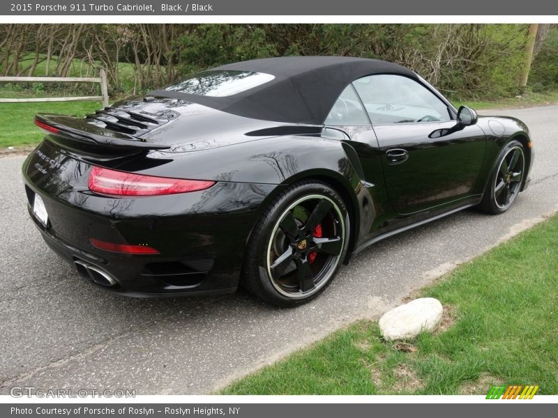 Black / Black 2015 Porsche 911 Turbo Cabriolet