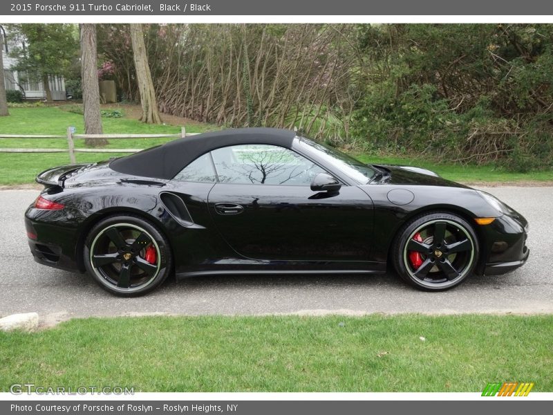 Black / Black 2015 Porsche 911 Turbo Cabriolet