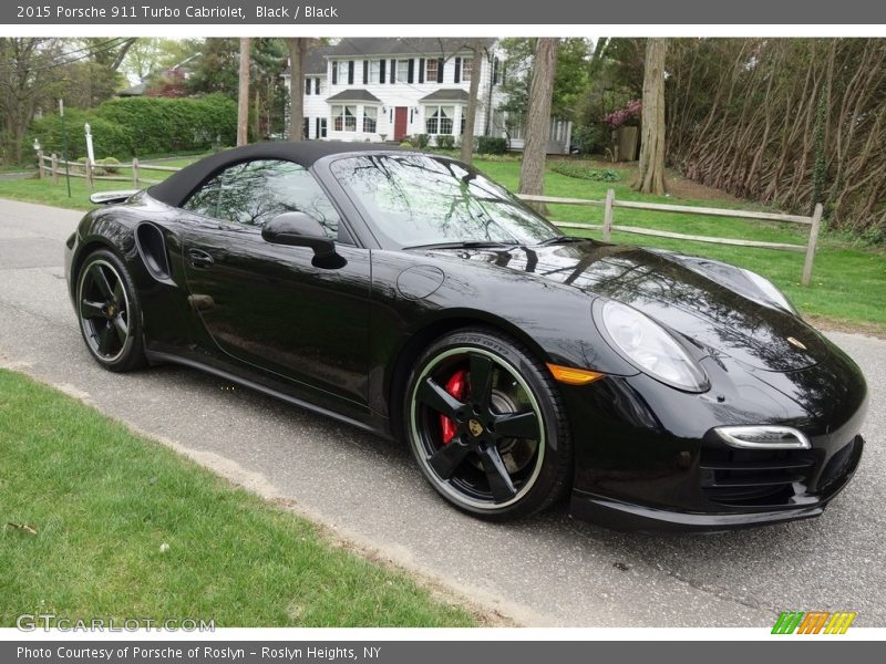 Black / Black 2015 Porsche 911 Turbo Cabriolet