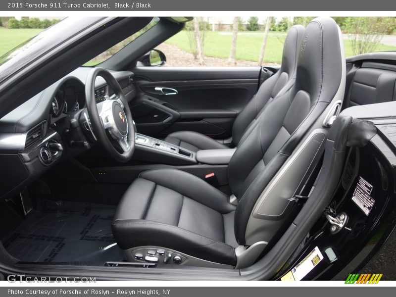 Black / Black 2015 Porsche 911 Turbo Cabriolet