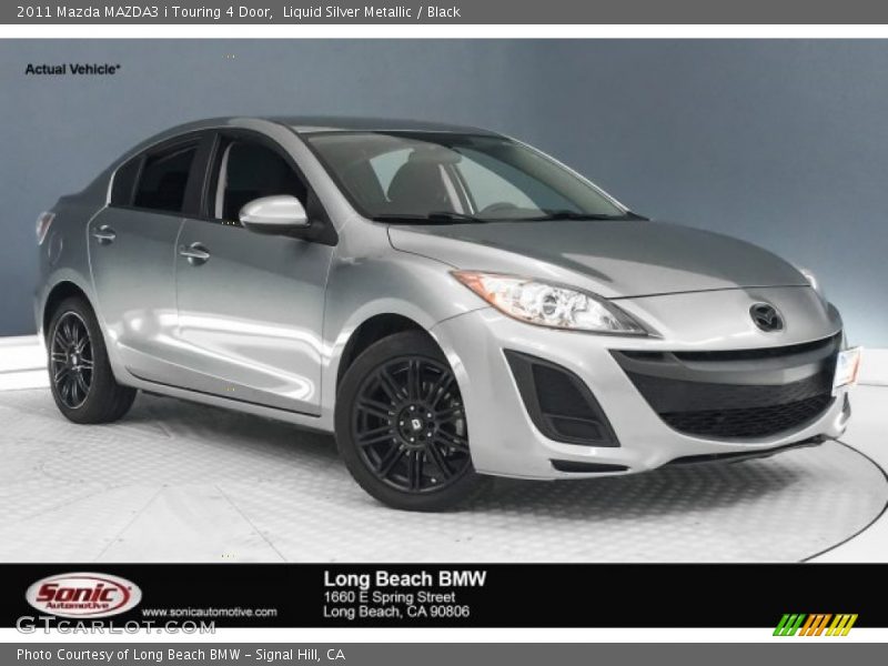 Liquid Silver Metallic / Black 2011 Mazda MAZDA3 i Touring 4 Door