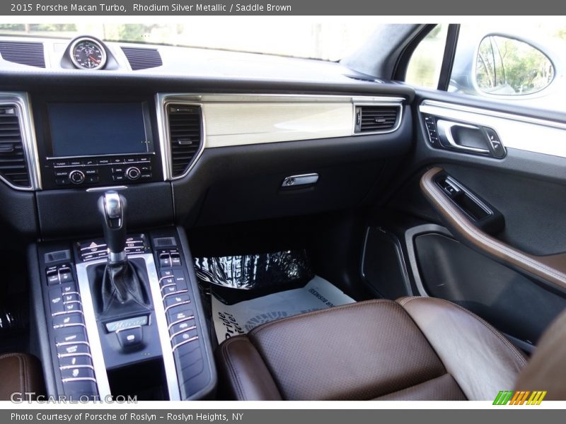 Rhodium Silver Metallic / Saddle Brown 2015 Porsche Macan Turbo