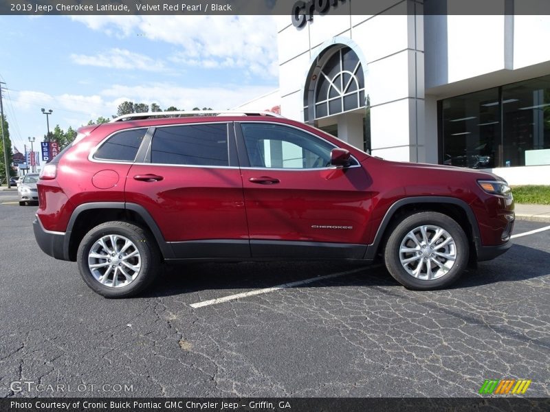 Velvet Red Pearl / Black 2019 Jeep Cherokee Latitude