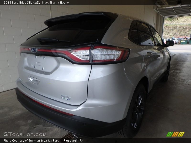 Ingot Silver / Ebony 2018 Ford Edge SEL AWD