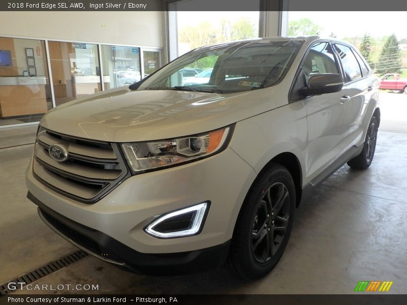 Ingot Silver / Ebony 2018 Ford Edge SEL AWD