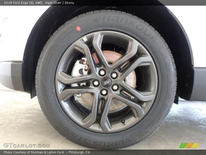 Ingot Silver / Ebony 2018 Ford Edge SEL AWD