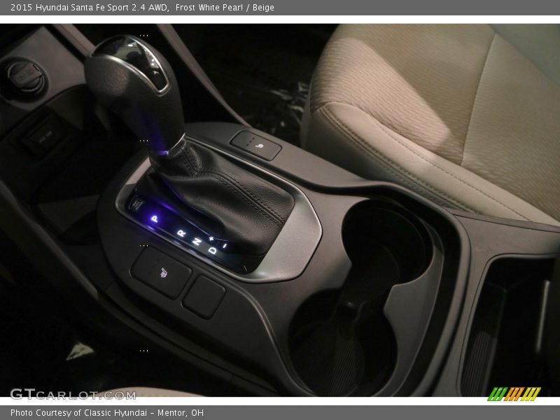 Frost White Pearl / Beige 2015 Hyundai Santa Fe Sport 2.4 AWD