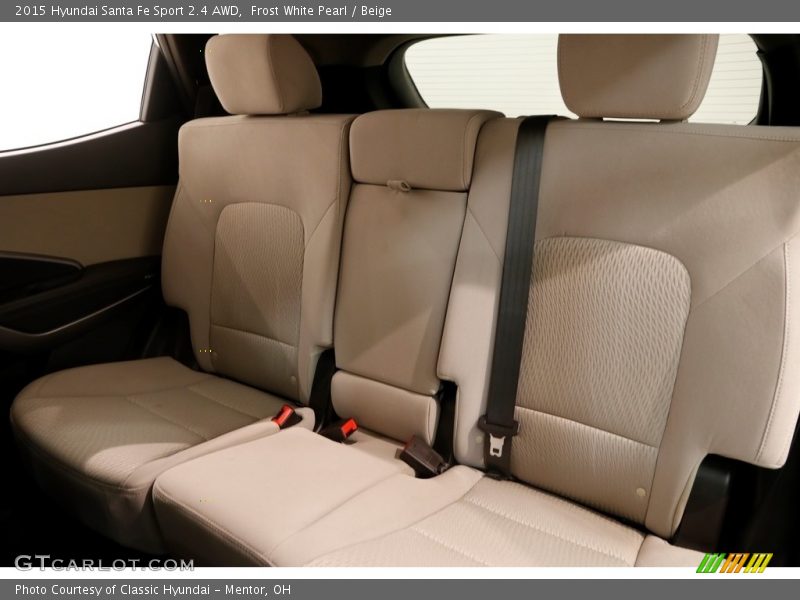 Frost White Pearl / Beige 2015 Hyundai Santa Fe Sport 2.4 AWD