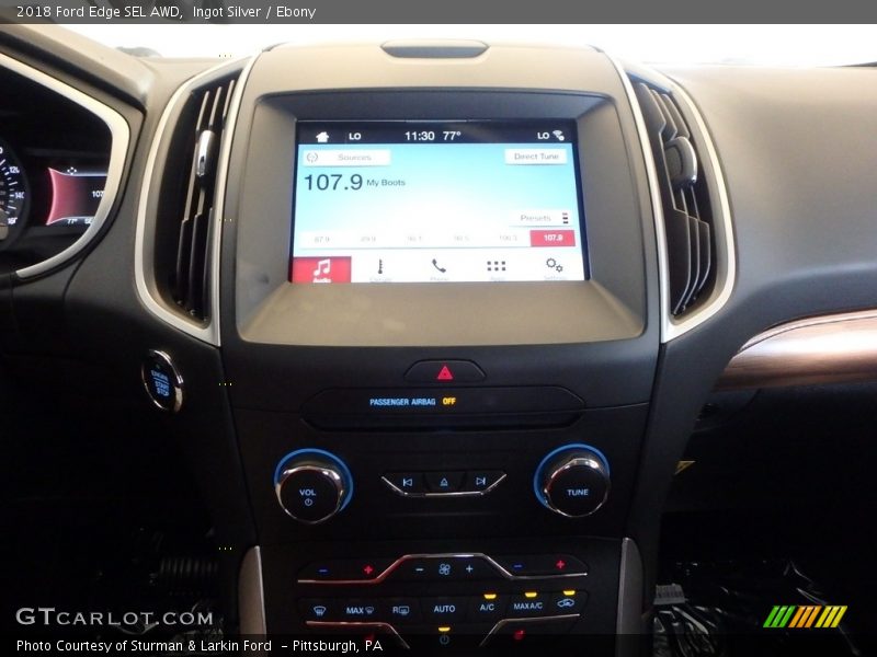 Ingot Silver / Ebony 2018 Ford Edge SEL AWD