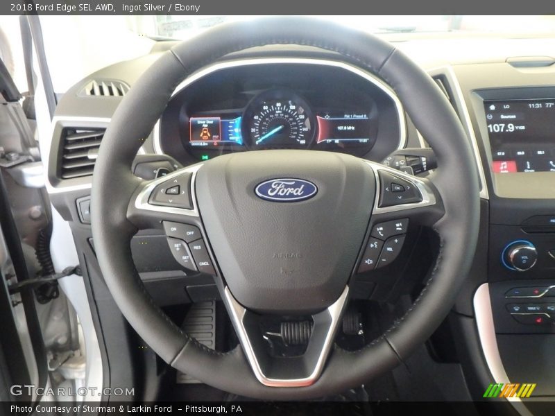 Ingot Silver / Ebony 2018 Ford Edge SEL AWD