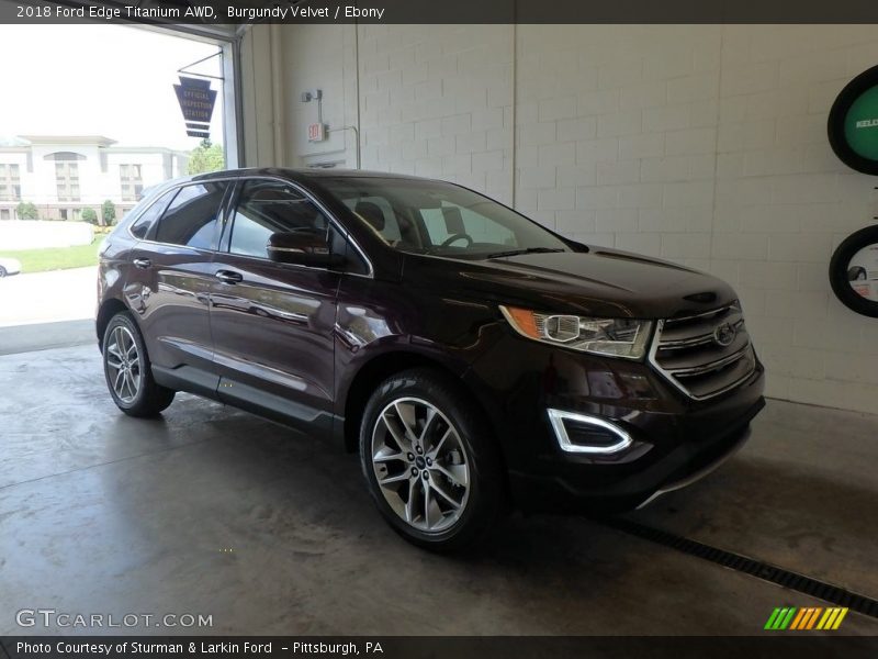 Burgundy Velvet / Ebony 2018 Ford Edge Titanium AWD