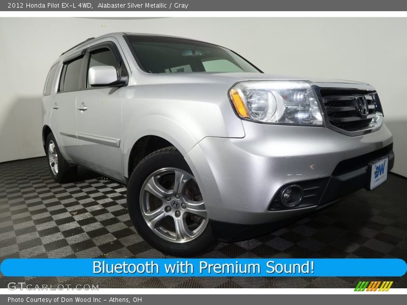 Alabaster Silver Metallic / Gray 2012 Honda Pilot EX-L 4WD