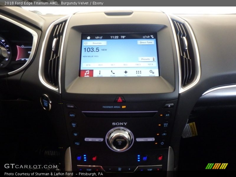 Burgundy Velvet / Ebony 2018 Ford Edge Titanium AWD