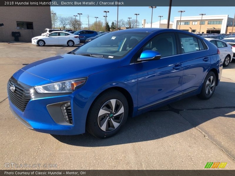 Electric Blue Metallic / Charcoal Black 2018 Hyundai Ioniq Hybrid SEL