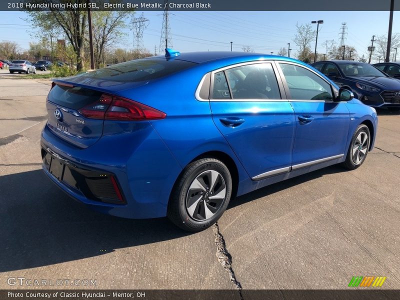 Electric Blue Metallic / Charcoal Black 2018 Hyundai Ioniq Hybrid SEL