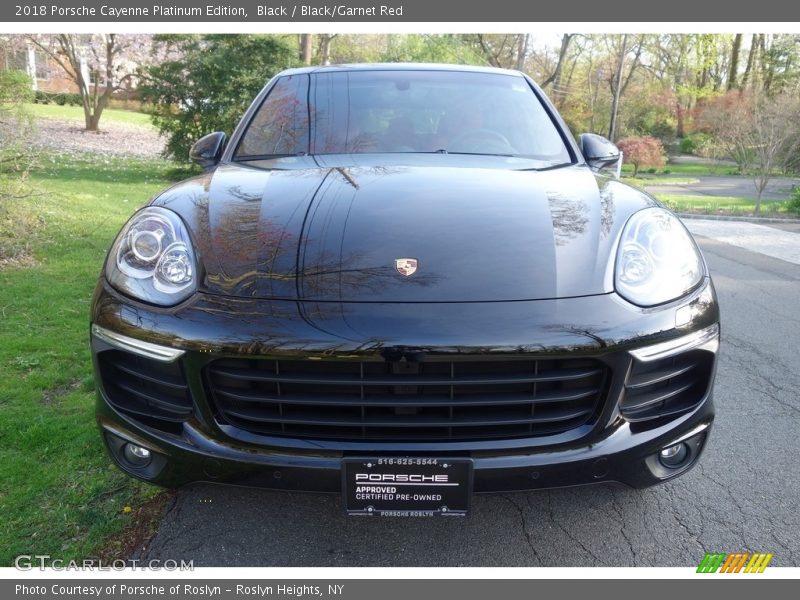Black / Black/Garnet Red 2018 Porsche Cayenne Platinum Edition