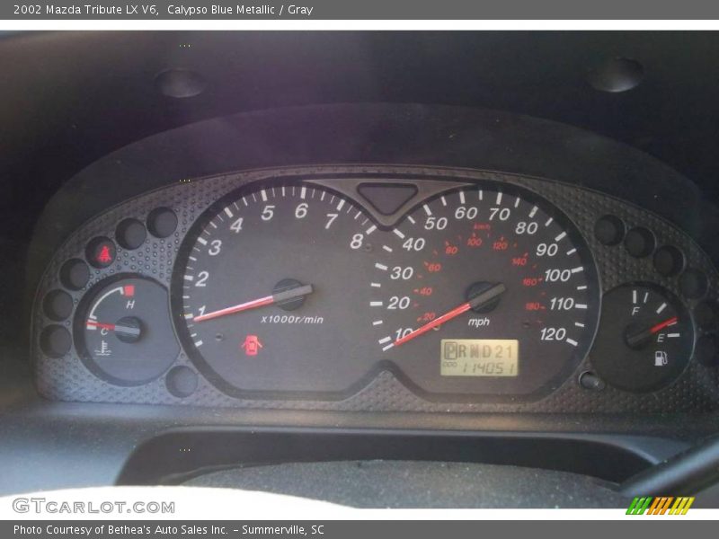 Calypso Blue Metallic / Gray 2002 Mazda Tribute LX V6