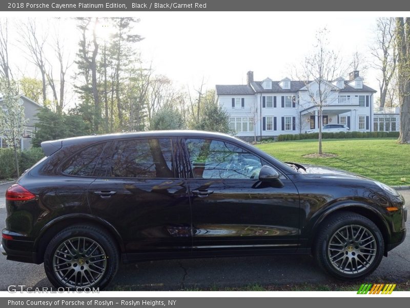 Black / Black/Garnet Red 2018 Porsche Cayenne Platinum Edition