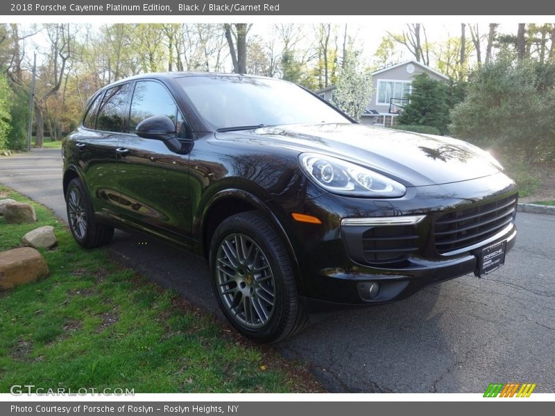 Black / Black/Garnet Red 2018 Porsche Cayenne Platinum Edition