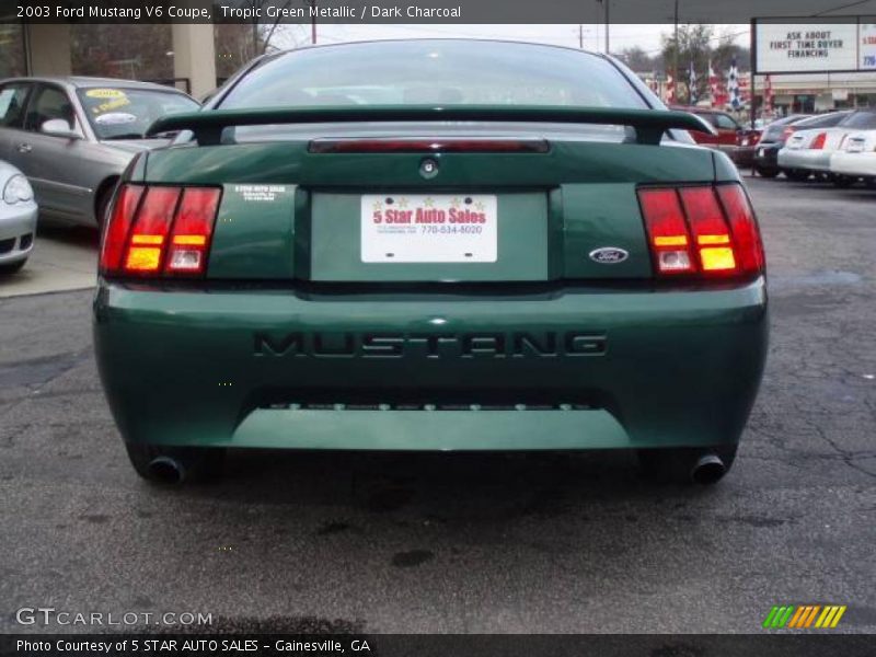 Tropic Green Metallic / Dark Charcoal 2003 Ford Mustang V6 Coupe