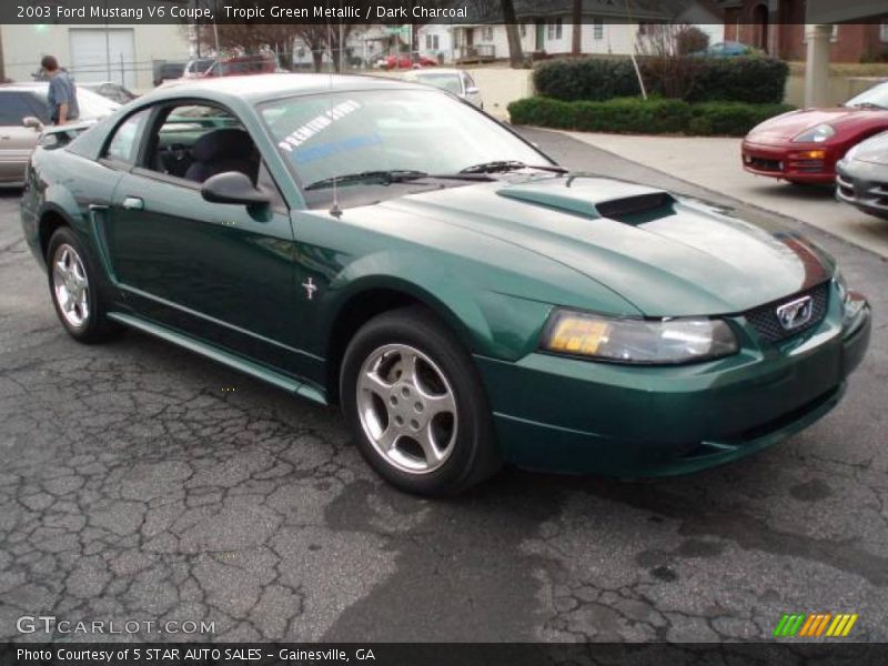 Tropic Green Metallic / Dark Charcoal 2003 Ford Mustang V6 Coupe