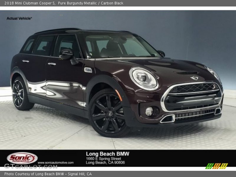 Pure Burgundy Metallic / Carbon Black 2018 Mini Clubman Cooper S