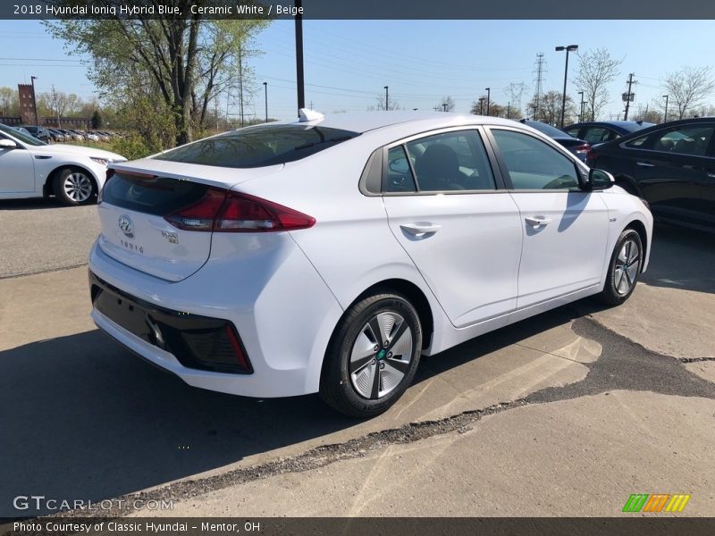 Ceramic White / Beige 2018 Hyundai Ioniq Hybrid Blue