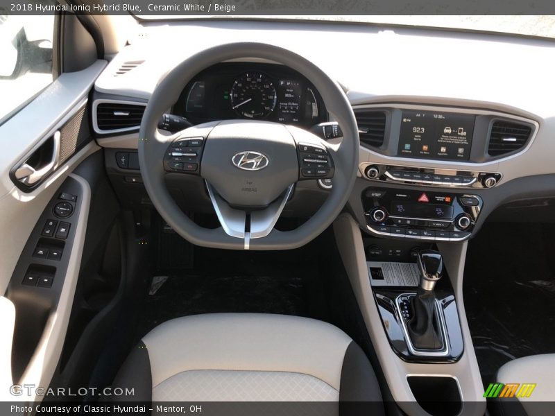 Ceramic White / Beige 2018 Hyundai Ioniq Hybrid Blue