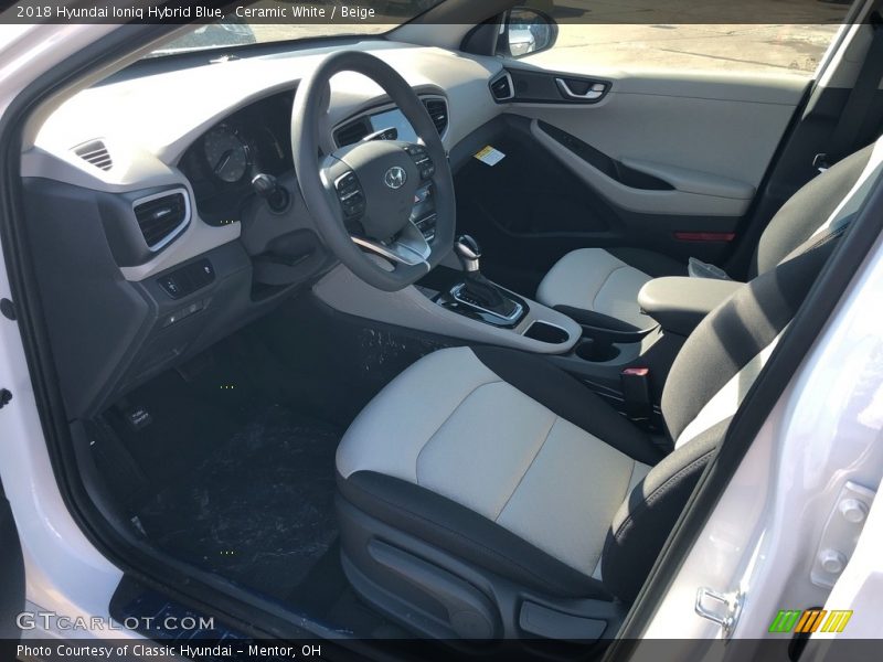 Ceramic White / Beige 2018 Hyundai Ioniq Hybrid Blue