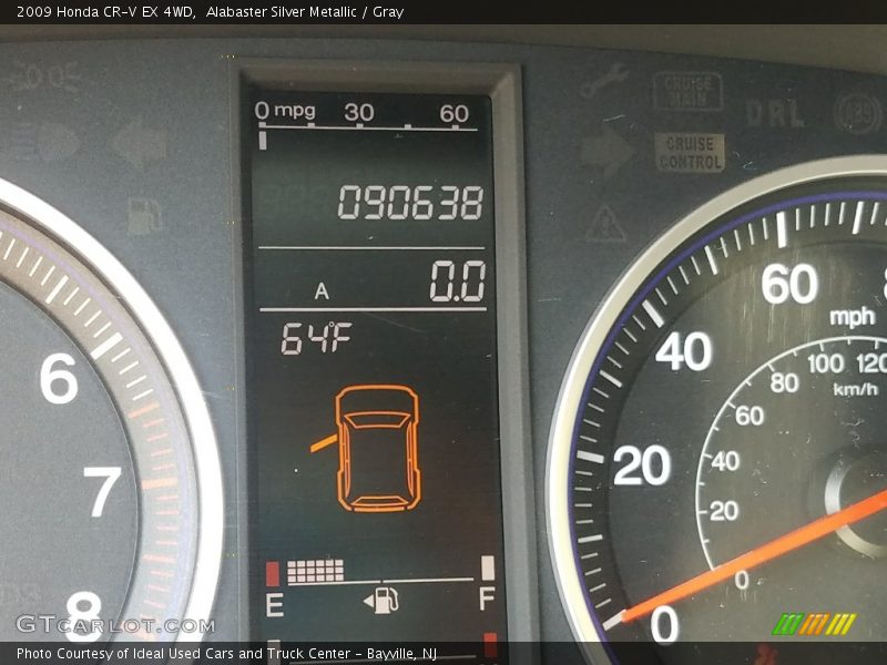 Alabaster Silver Metallic / Gray 2009 Honda CR-V EX 4WD