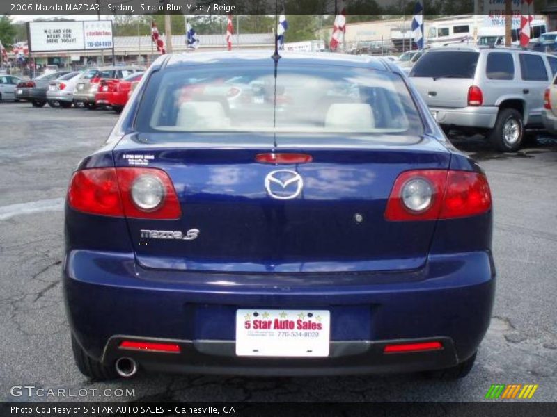 Strato Blue Mica / Beige 2006 Mazda MAZDA3 i Sedan