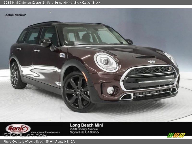 Pure Burgundy Metallic / Carbon Black 2018 Mini Clubman Cooper S