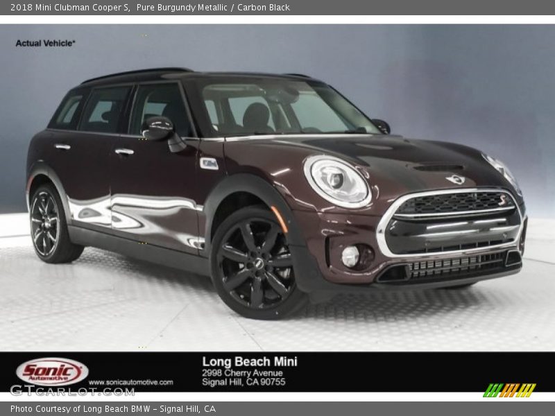 Pure Burgundy Metallic / Carbon Black 2018 Mini Clubman Cooper S