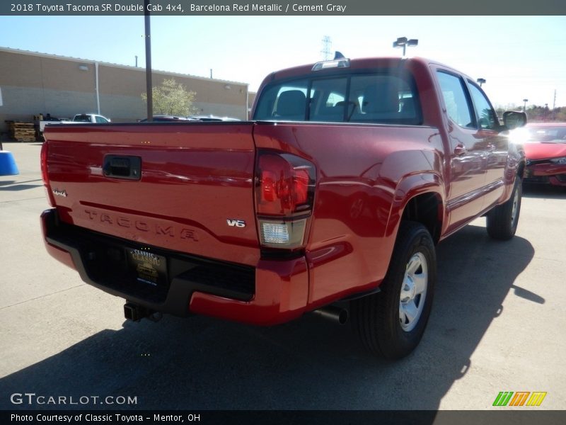 Barcelona Red Metallic / Cement Gray 2018 Toyota Tacoma SR Double Cab 4x4
