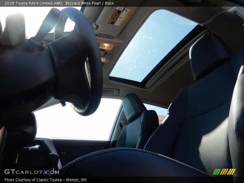 Blizzard White Pearl / Black 2018 Toyota RAV4 Limited AWD