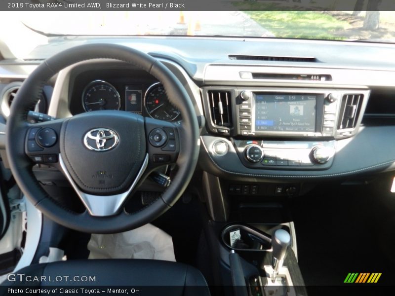Blizzard White Pearl / Black 2018 Toyota RAV4 Limited AWD