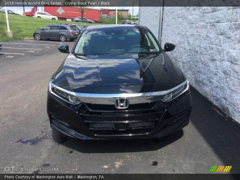 Crystal Black Pearl / Black 2018 Honda Accord EX-L Sedan