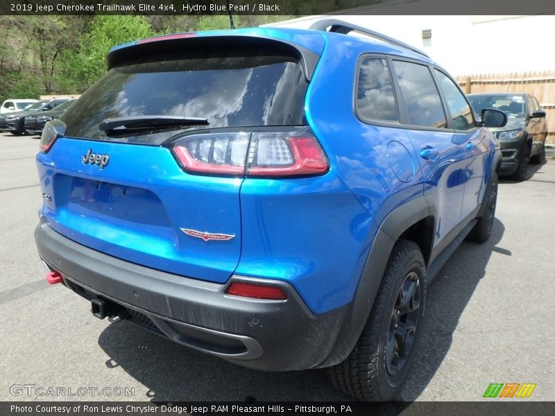 Hydro Blue Pearl / Black 2019 Jeep Cherokee Trailhawk Elite 4x4